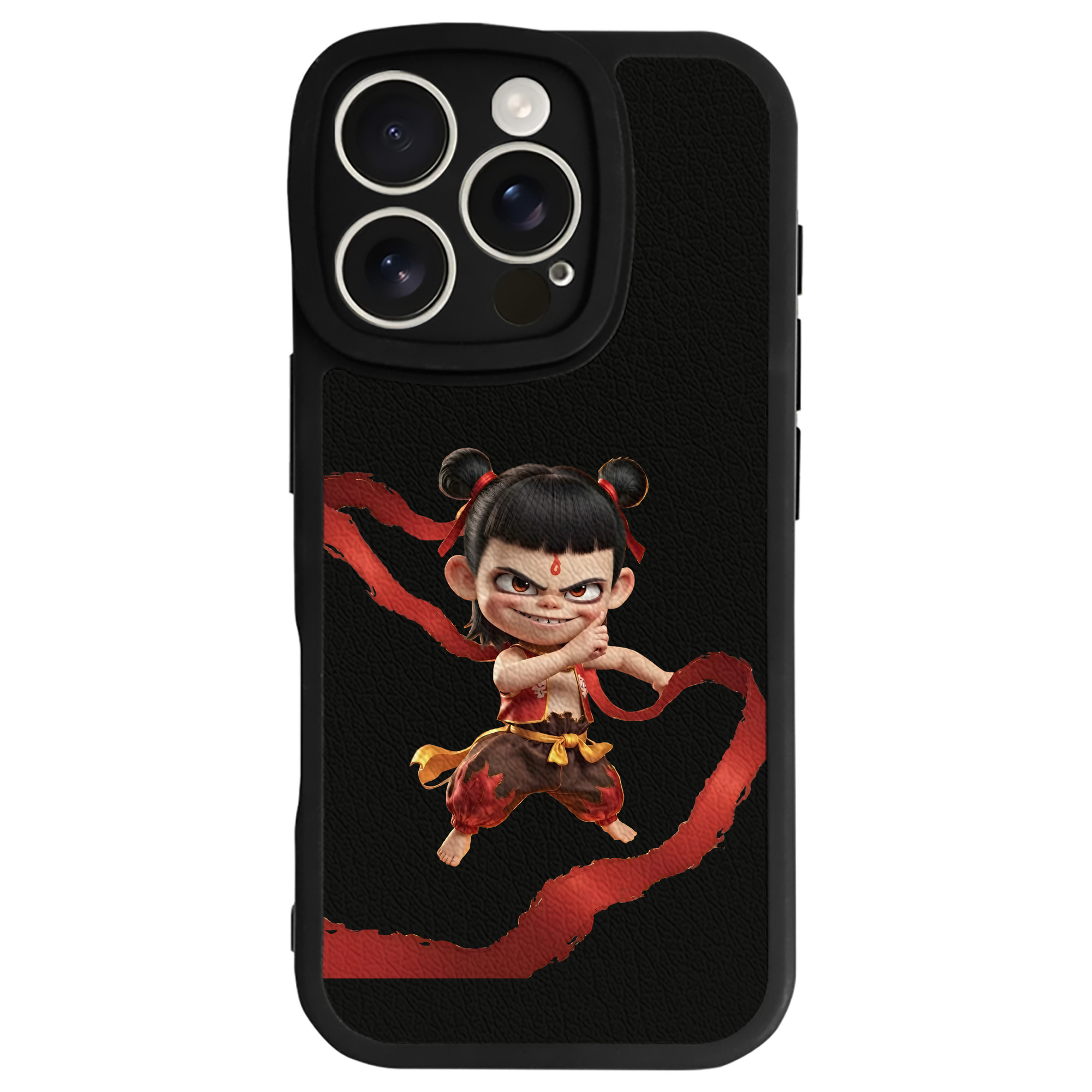 （画像用） Ne Zha 2 ナタ 魔童の大暴れ 【iPhone 16シリーズ対応】シリコンスマホケース（レザー調） 材質：シリコン